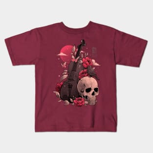 Death and Music - Cello Skull Evil Gift Kids T-Shirt